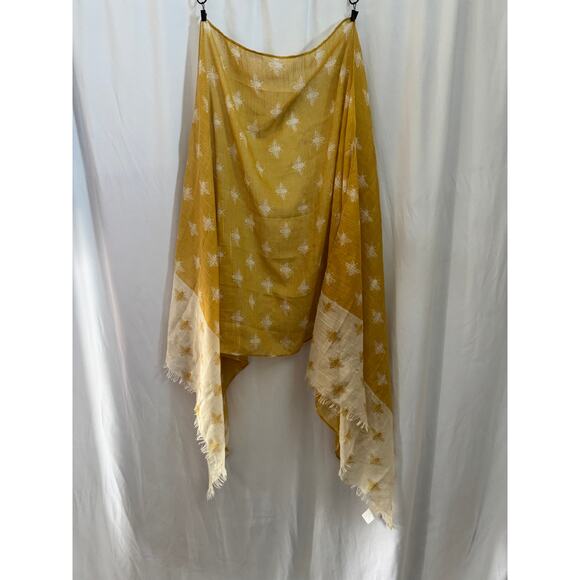 Yellow & Cream Bee Print Scarf - Picture 5 of 10
